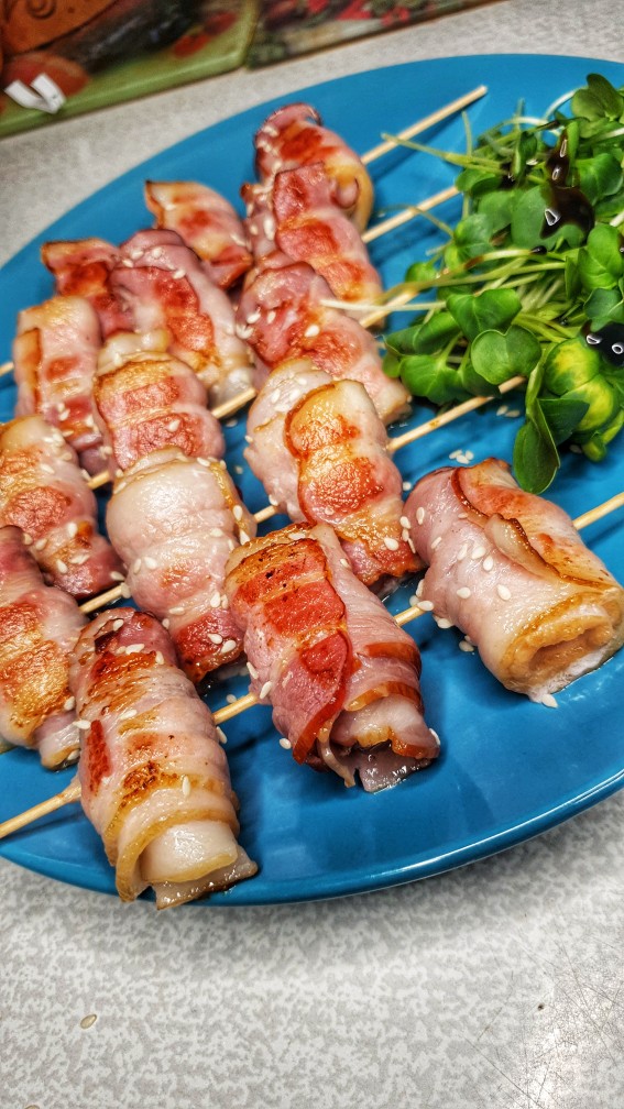 Шашлык из куриных сердечек❤