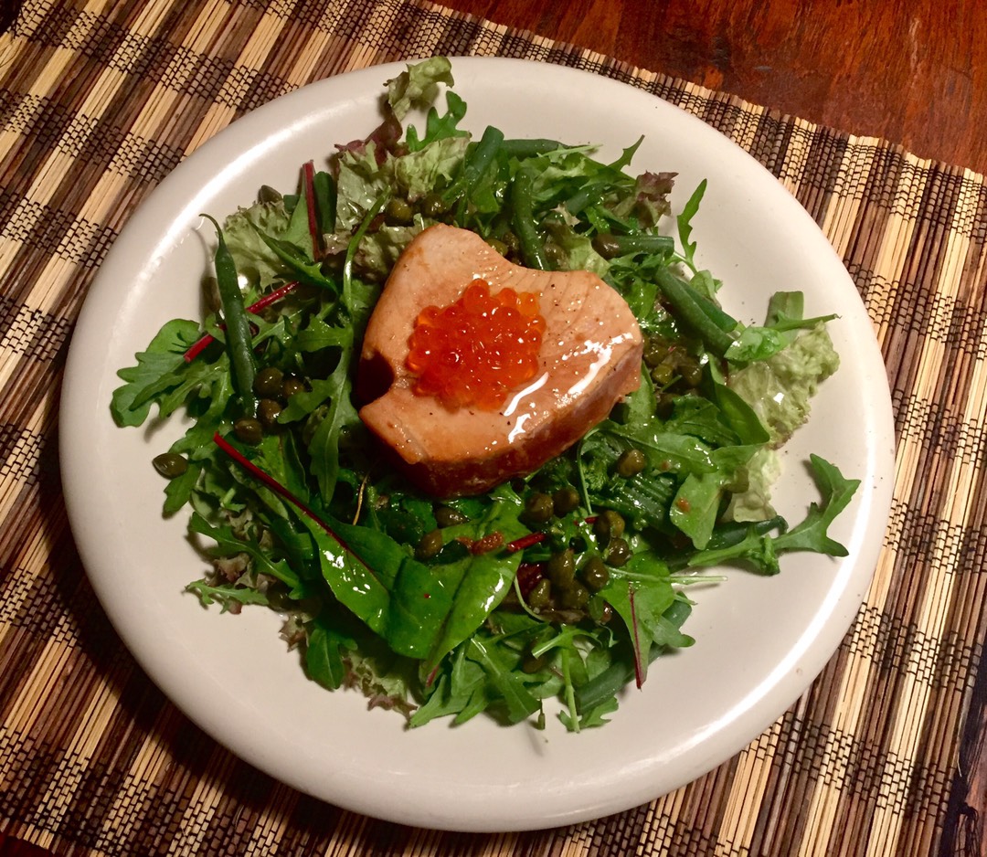 Тёплый японский салат с тунцом на гриле 🇯🇵