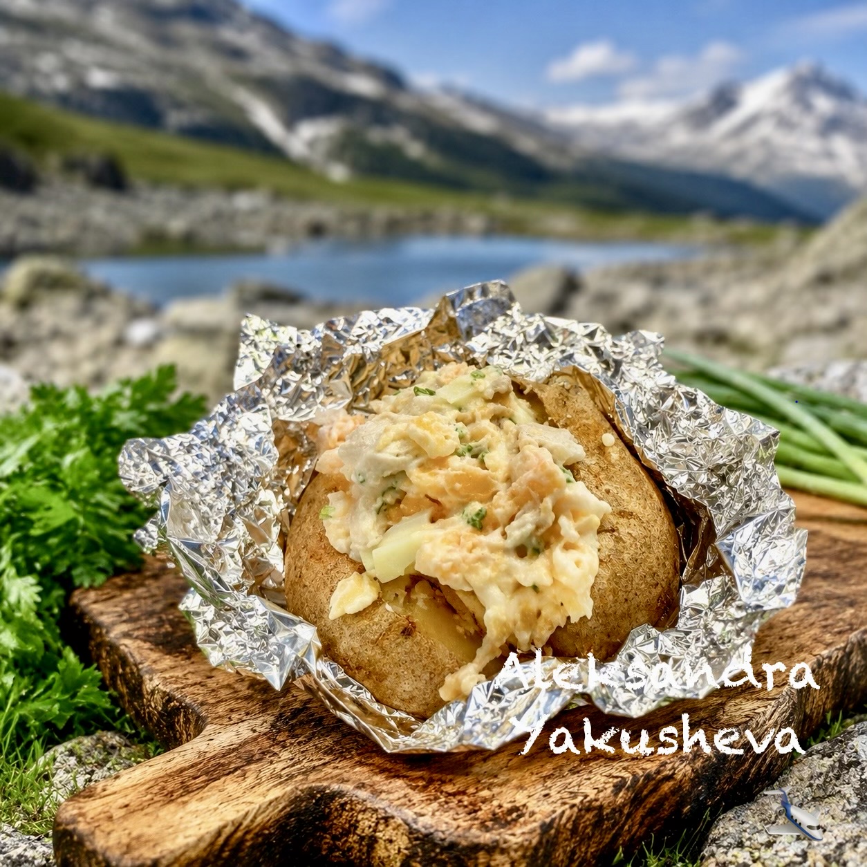 Картофель с сырной начинкой 