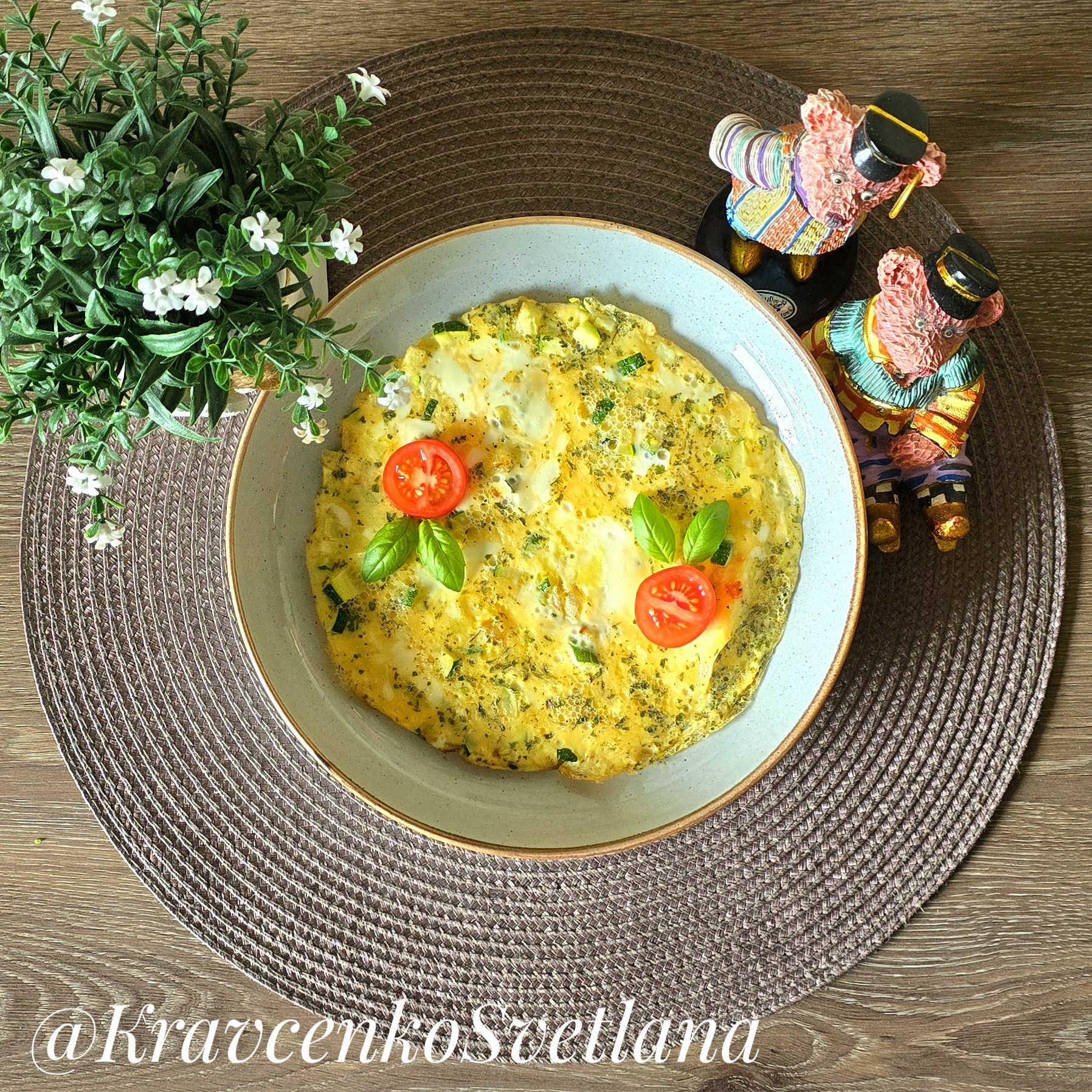 Омлет с кабачком