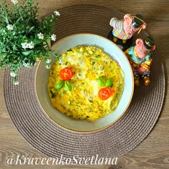 Омлет с кабачком