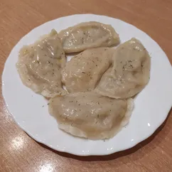 Вареники с нутом и грибами (веганские)