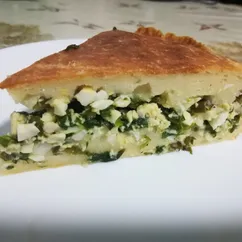 Вкуснейший пирог с яйцами и зелёным луком