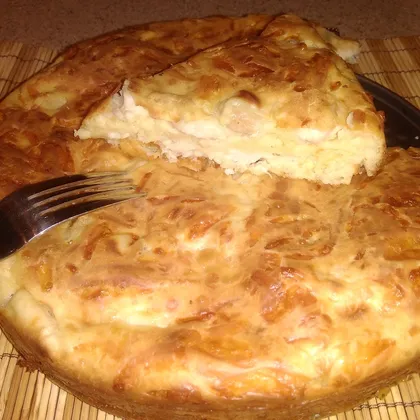 Пирог с куриной грудкой и сыром на "скорую руку"