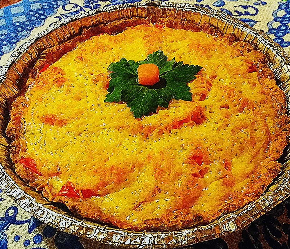 Белковый тарт с грибами