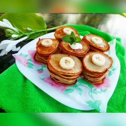 Банановые оладьи на молоке🥞🍌