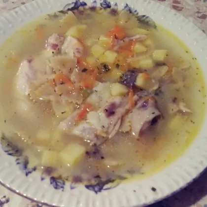 Куриный суп с бантиками