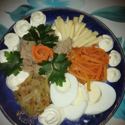 Салат из куриной печени