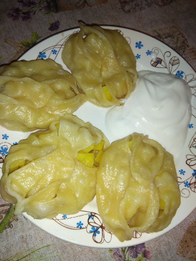 Манты с картошкой