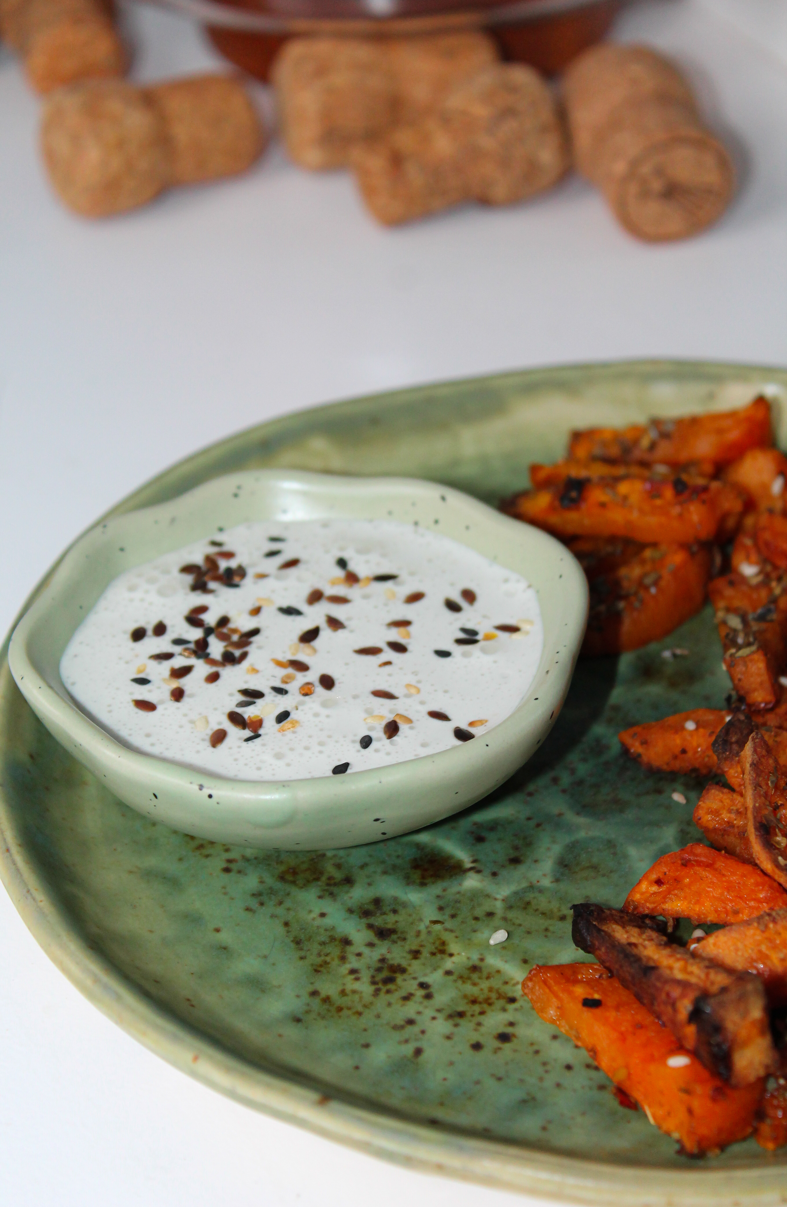 Соус блю-чиз (Blue cheese) с запеченным бататом 