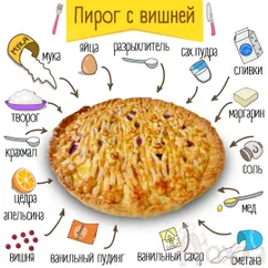 Пирог с вишней 🤗