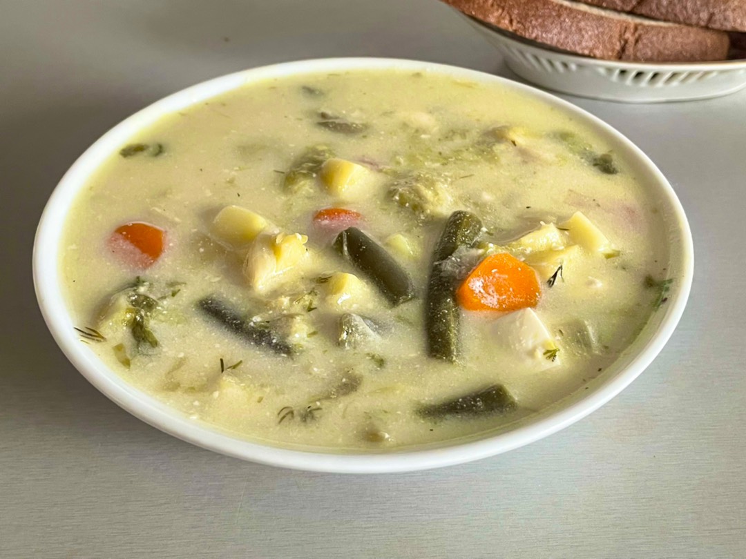 Суп сырный с овощами