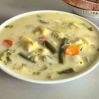 Суп сырный с овощами