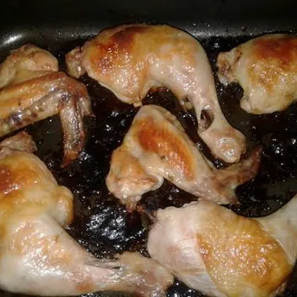 Курица в духовке на растительном масле со специями