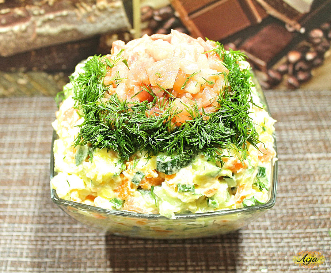 Рыбный салат из отварной рыбы с рисом – пошаговый рецепт приготовления с фото