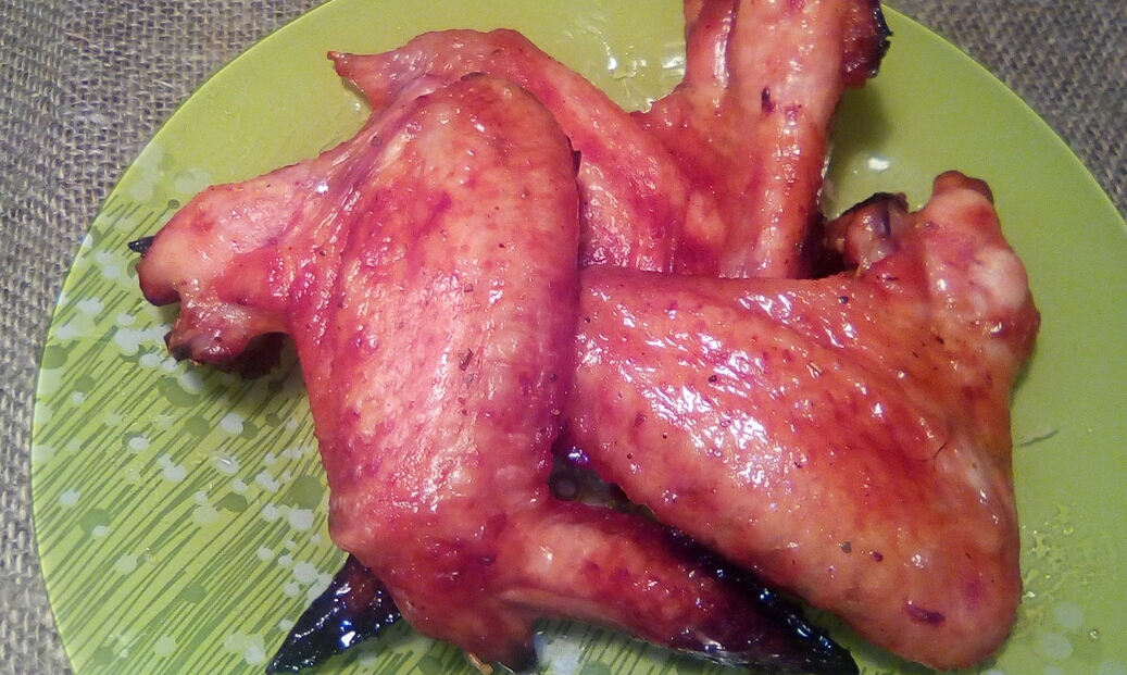 Куриные крылышки, маринованные в мёде и аджике, запечённые в духовке #спас