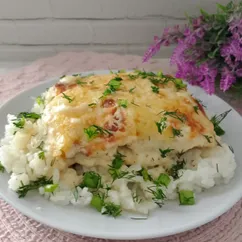 Рыба под соусом "бешамель" запечённая в духовке