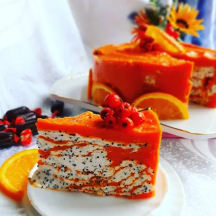 Торт морковно- творожный без выпечки
