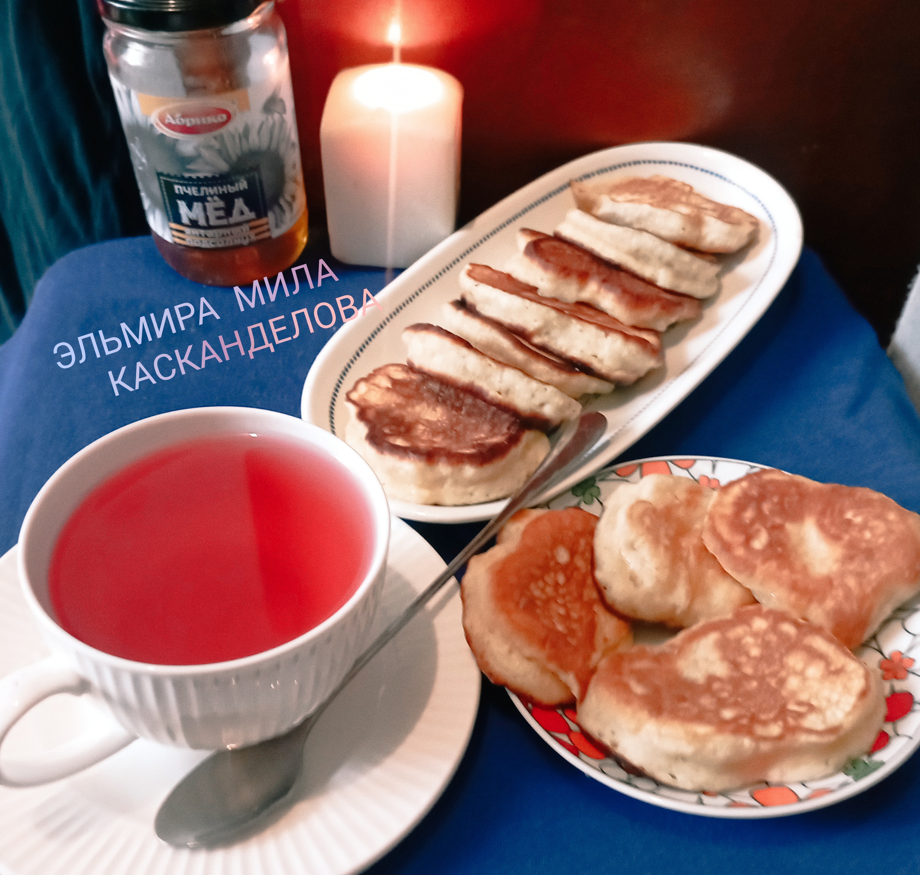 Оладьи с мёдом