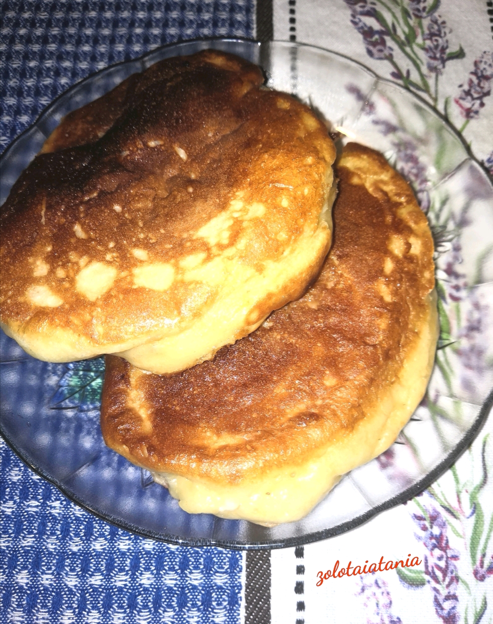 Оладьи с творожной начинкой