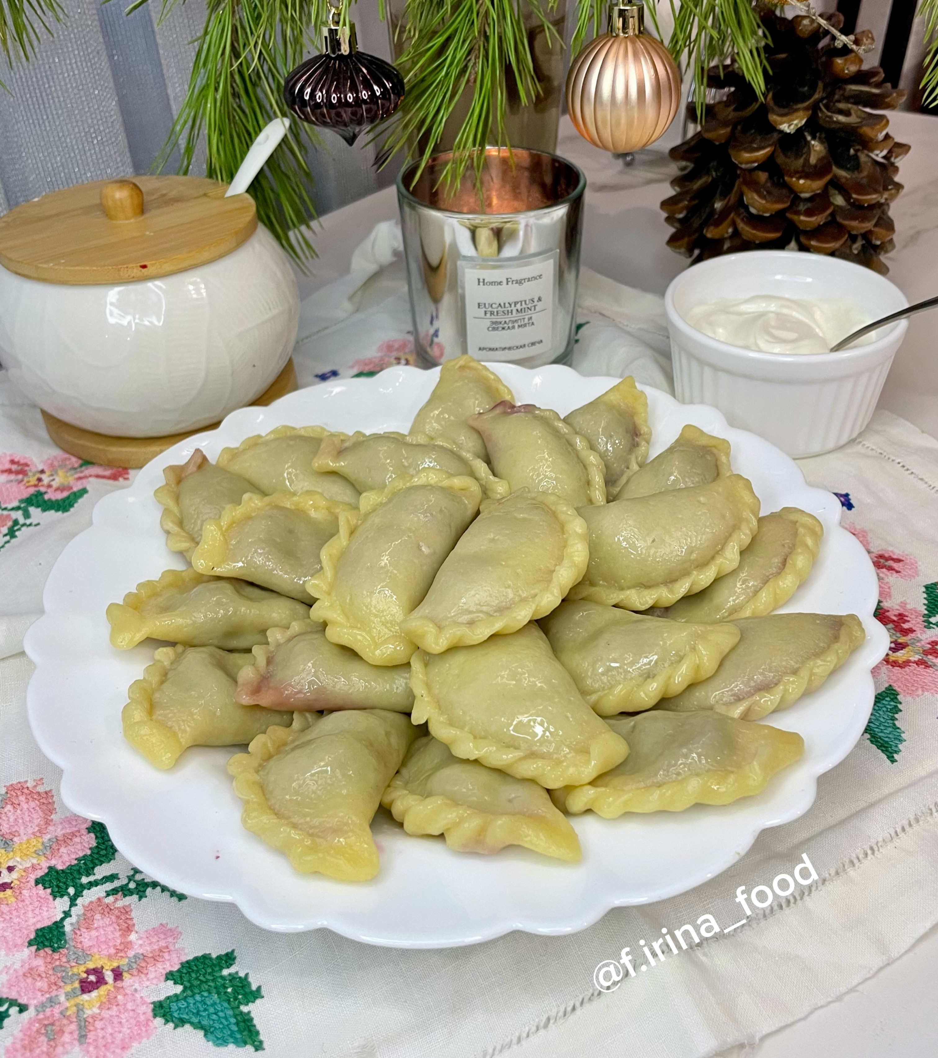 Вареники с вишней на творожном тесте 