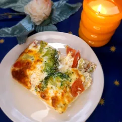 Омлет с брынзой и брокколи