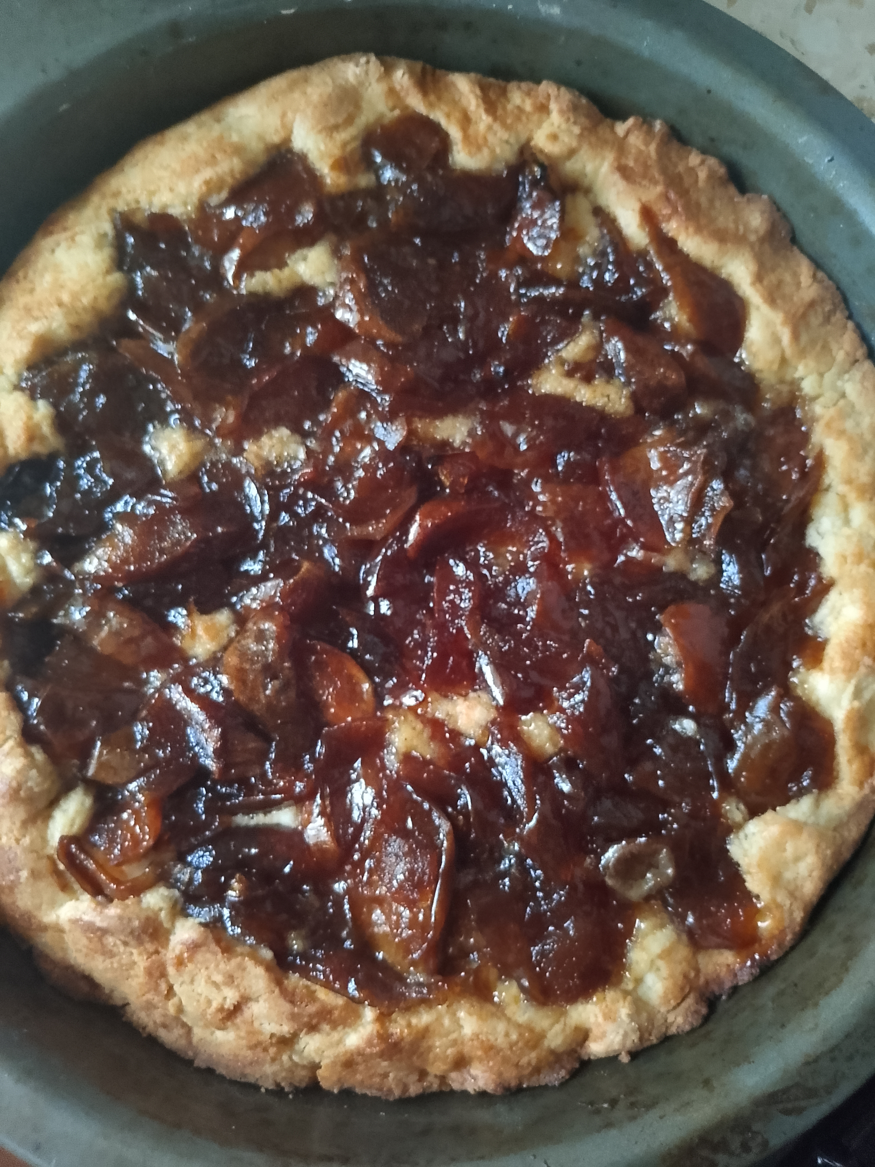 Песочная галета с яблочным вареньем