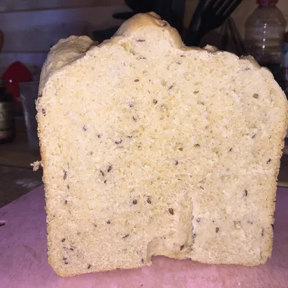Хлеб с горчицей и семенами льна в хлебопечке