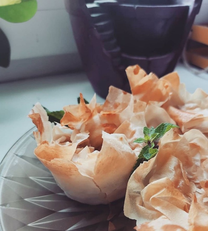 Яблоки с кленовым сиропом в тесте фило