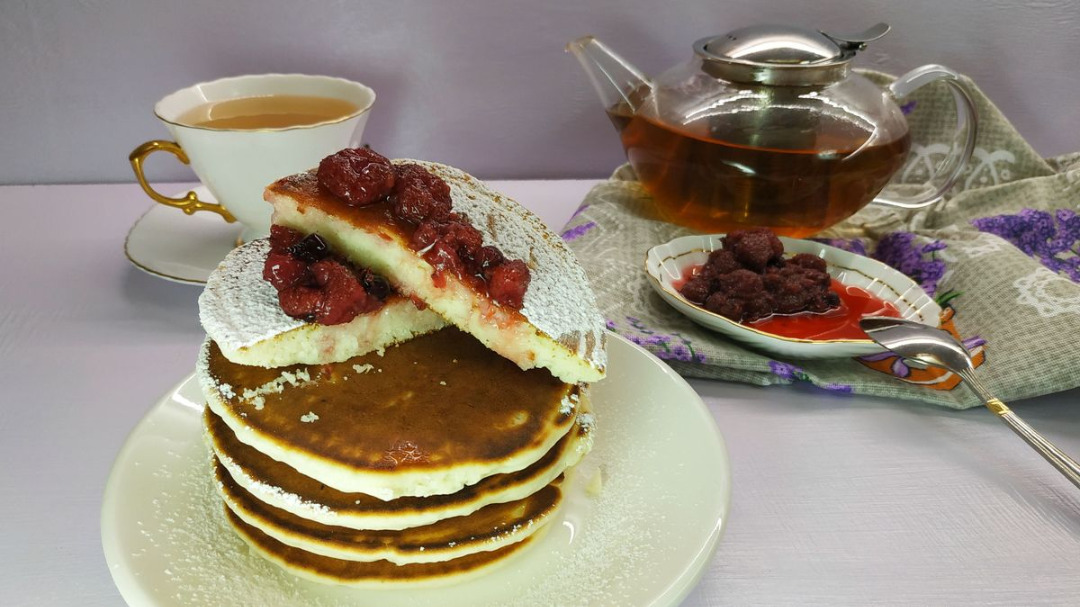 Панкейки на молоке и рисовой муке