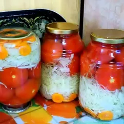 Маринованные помидоры с капустой