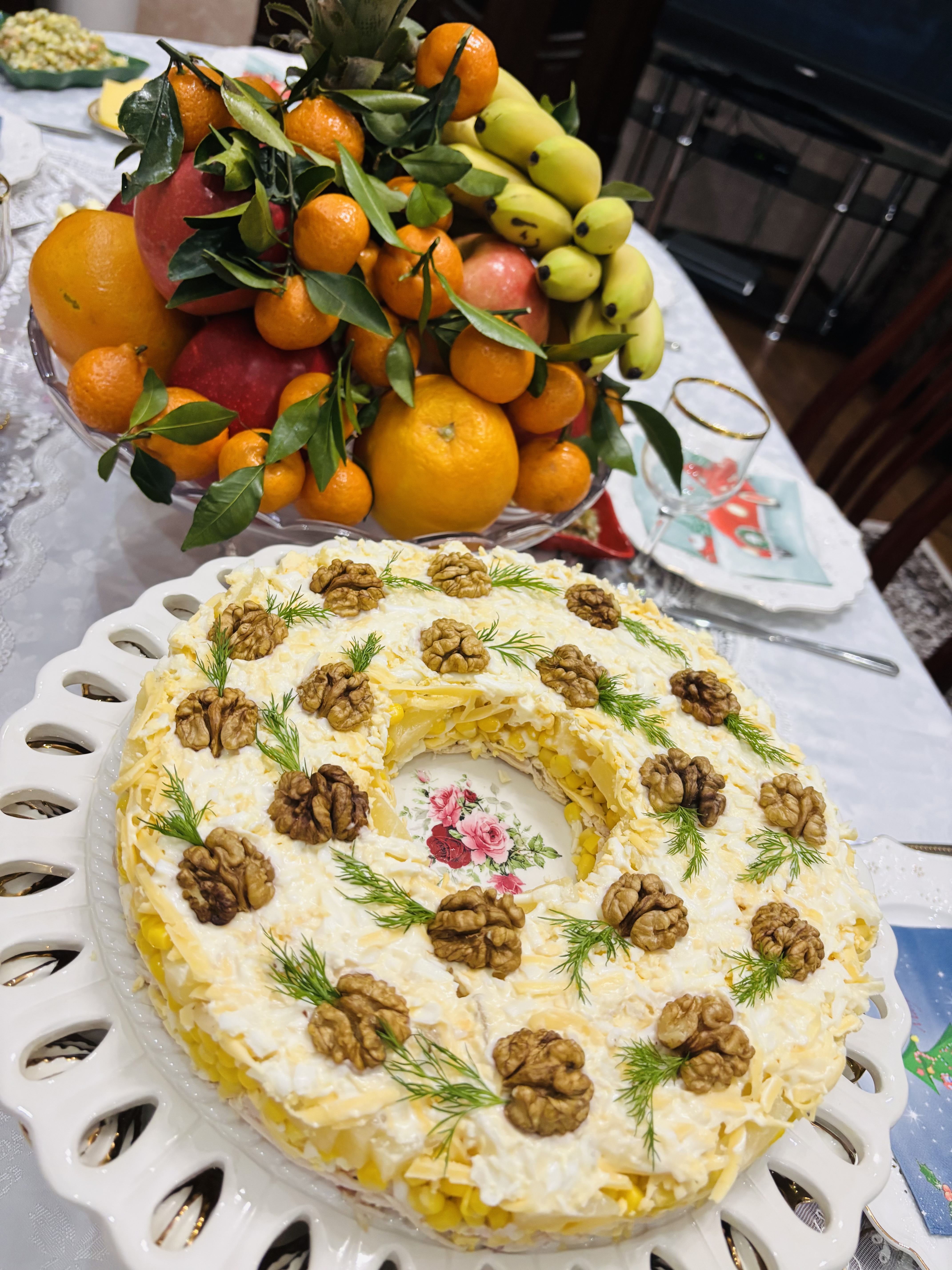 Новогодний Гавайский салат с ананасом