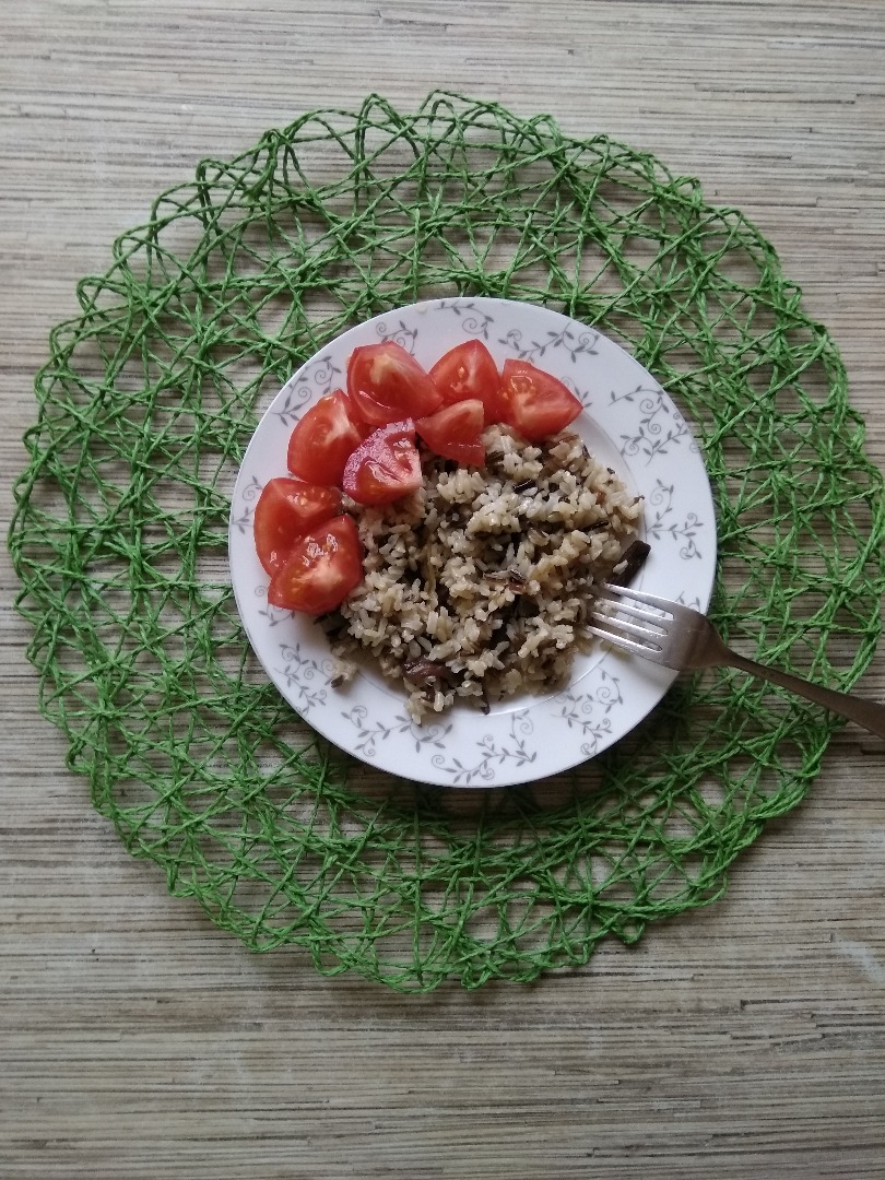 Рис с шампиньонами #кулинарныймарафон