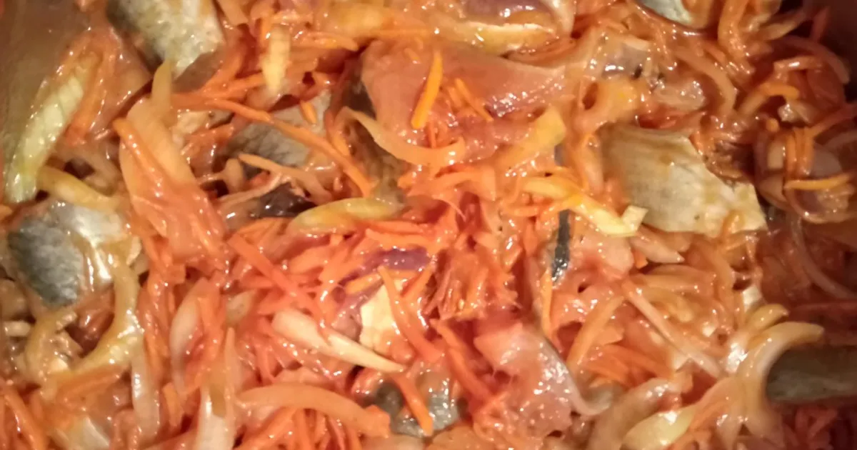 Салат с селедкой и морковью по-корейски