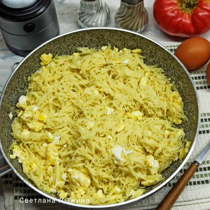 Макароны с сахаром и яйцом