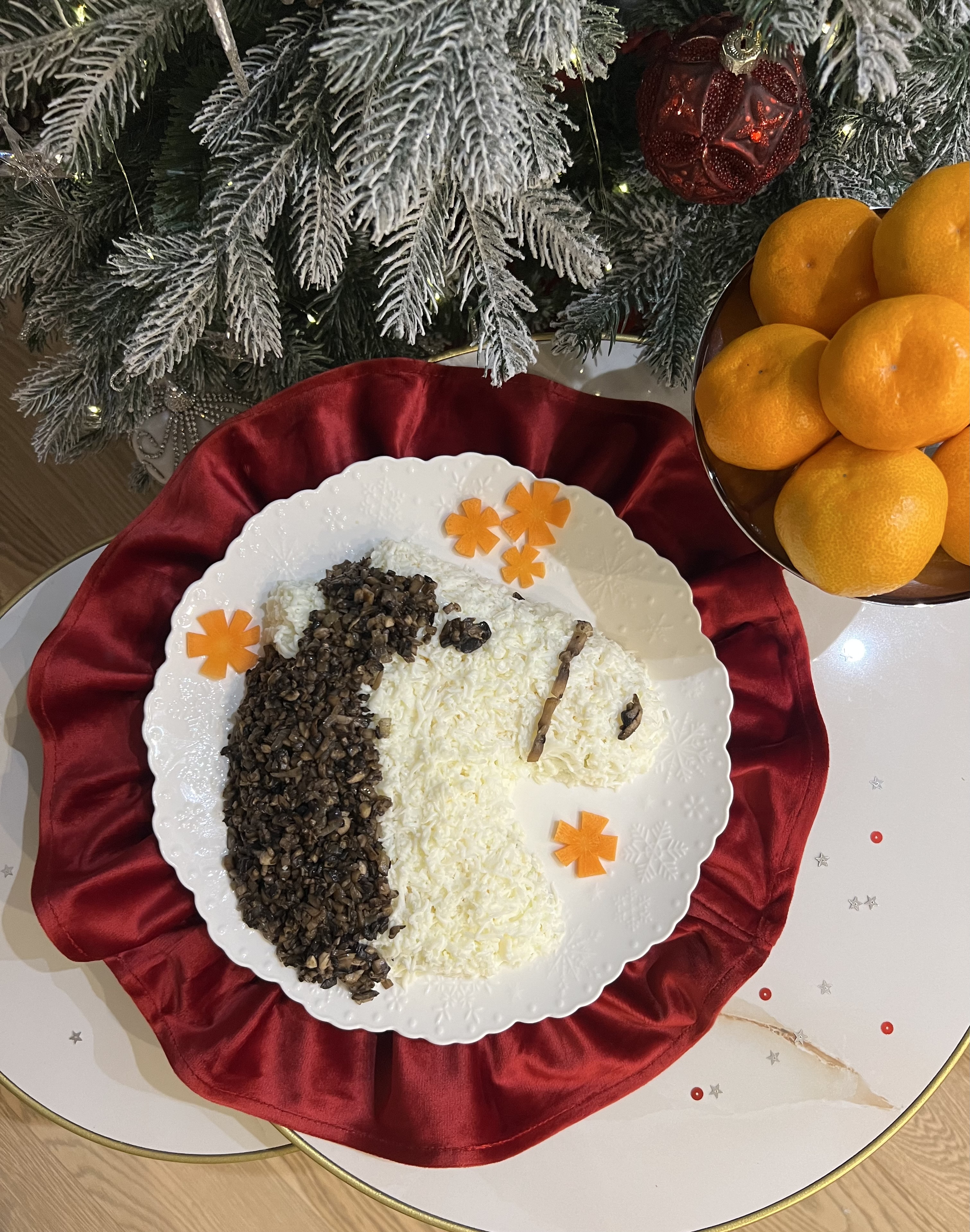 Новогодний салат Лошадка 