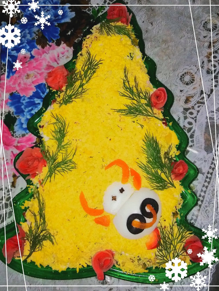 Салат на Новогодний стол с сёмгой 🎄👌😉