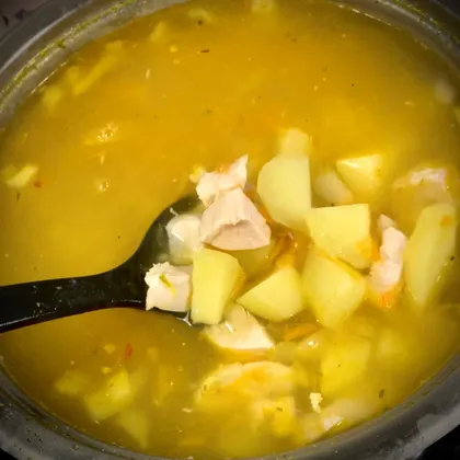 Суп с куриным филе