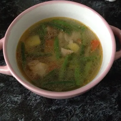 Суп из свинины со стручковой фасоли