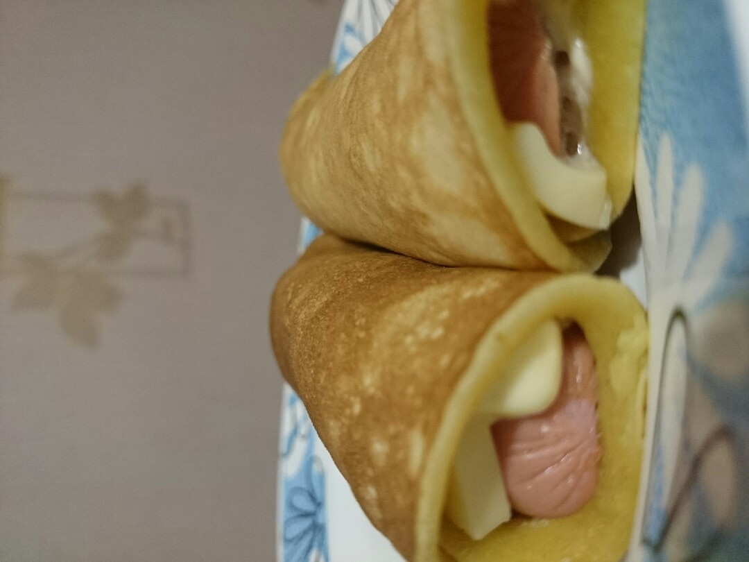 Тонкие оладьи. Фаршированные