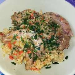 Плов с куриными шейками