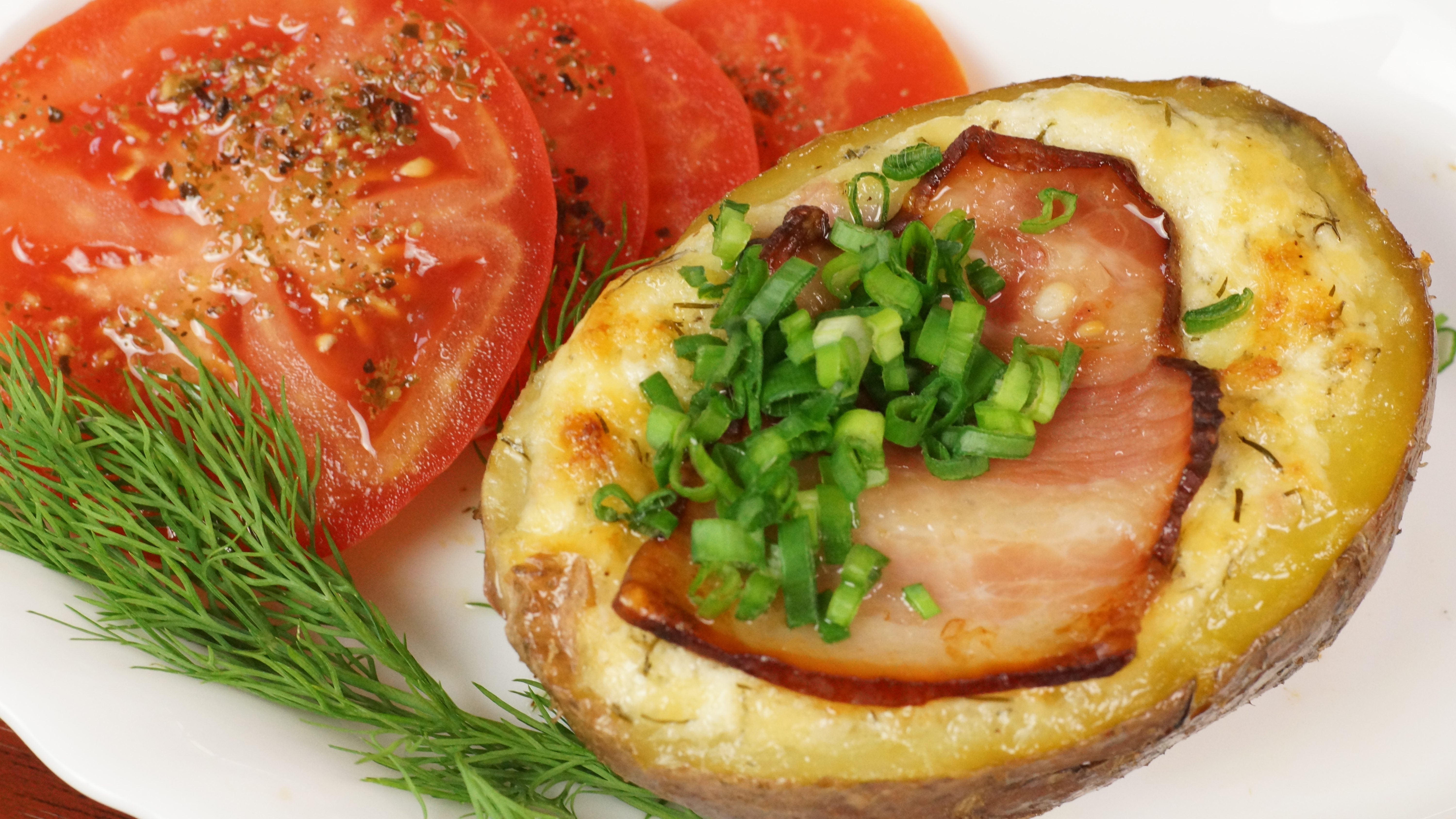 Картошка - лукошко с начинкой из грудинки и Сливочным Сыром