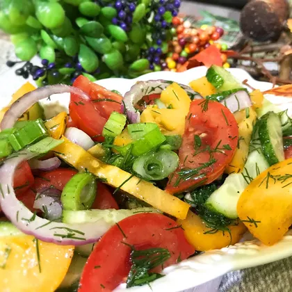 Овощной салат «радуга»