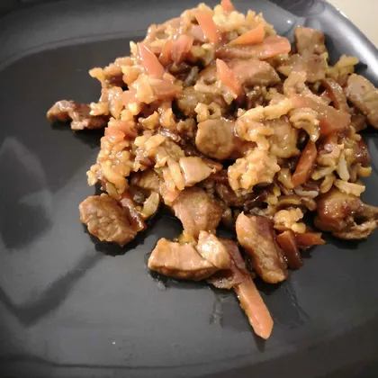 Свинина с рисом в соусе терияки