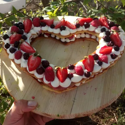 Торт Цифра. 'Торт в форме сердца' #кулинарныймарафон