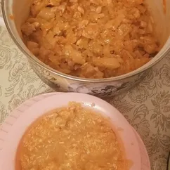 Тушёная капуста с курицей