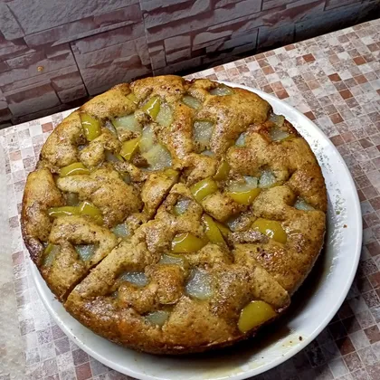 Ореховый пирог с грушами