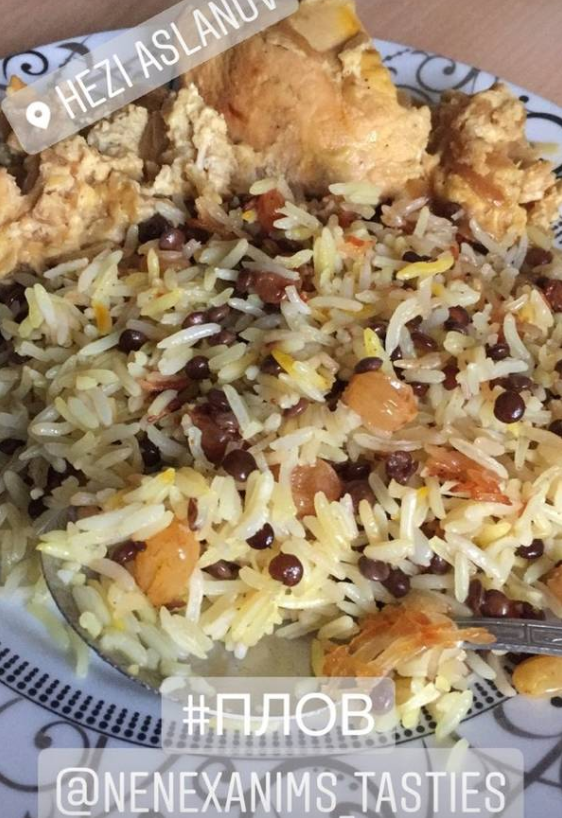 Плов с чечевицей и изюмом