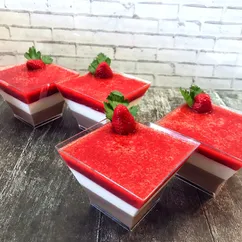 Трехслойная панна-котта 🍓