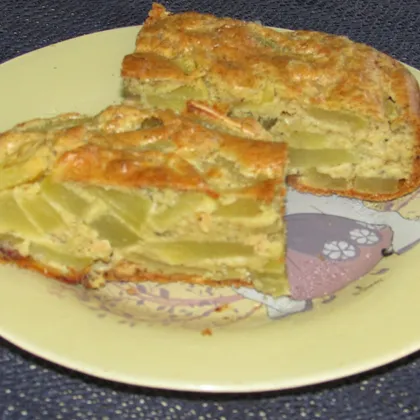 Пирог с картофелем и консервированной скумбрией